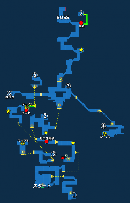 ミシディアの塔探索MAP